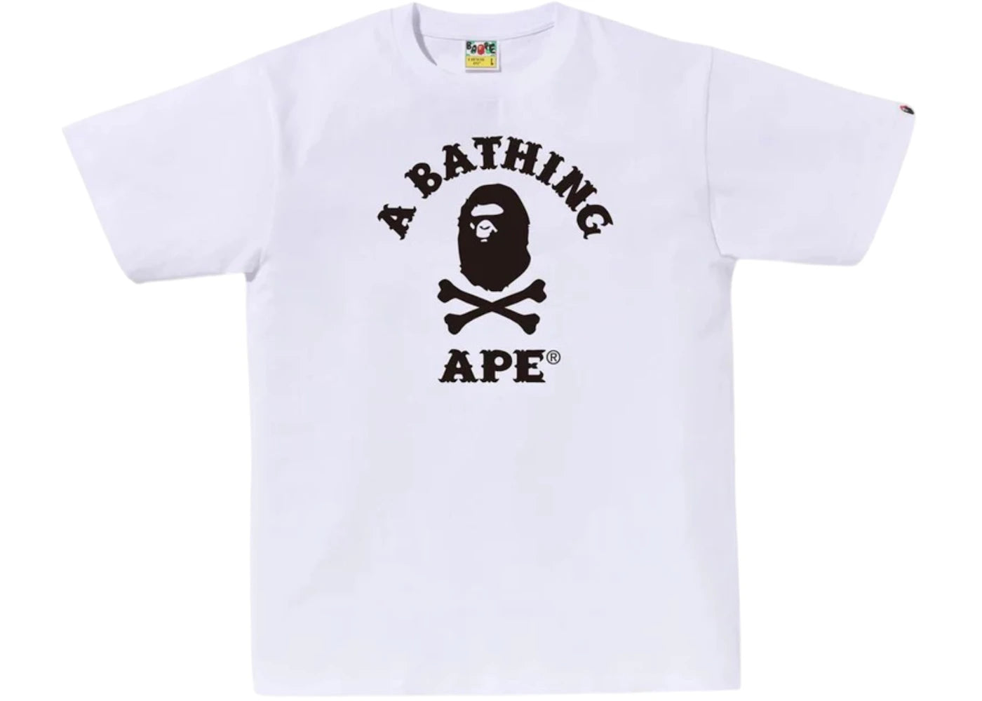 BAPE Ape Crossbone College Tee (SS25) White