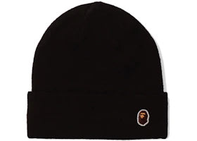 BAPE Ape Head One Point Knit Cap (FW21) Black