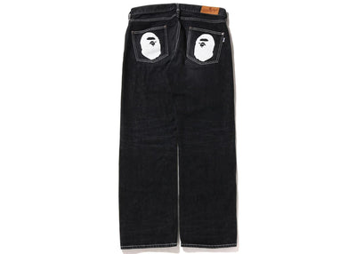 BAPE Ape Head Relaxed Fit Denim Black