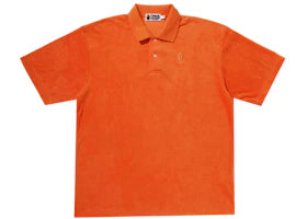 BAPE Ape Head Towelling Relaxed Fit Polo Orange