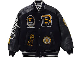 BAPE Bape Patch Varsity Jacket Navy