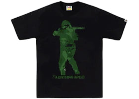 BAPE Bitmap Soldier Tee Black