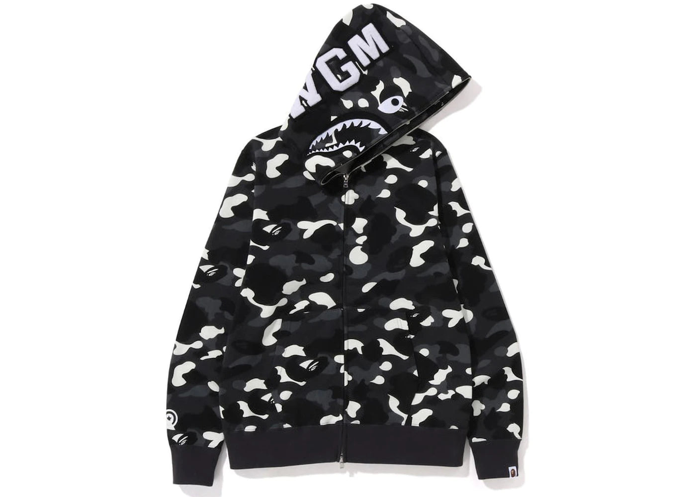 BAPE City Camo Shark Full Zip Hoodie (SS23) Black