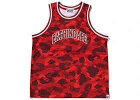 BAPE Color Camo Basketball Tank Top Red