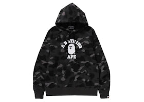 BAPE Color Camo College Pullover Hoodie Black