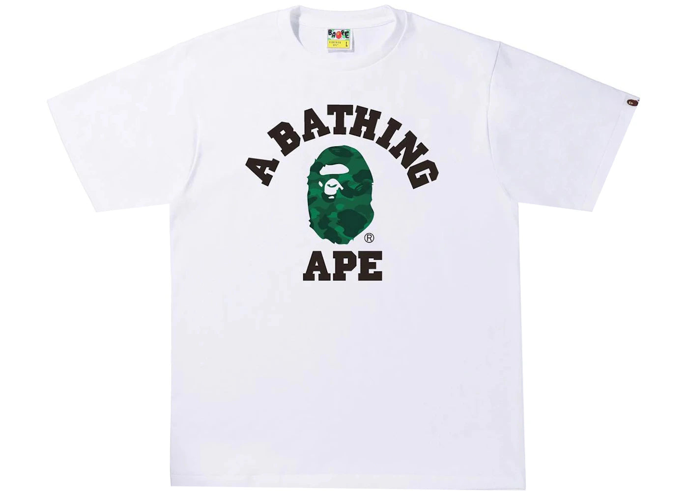 BAPE Color Camo College Tee (SS22) White/Green