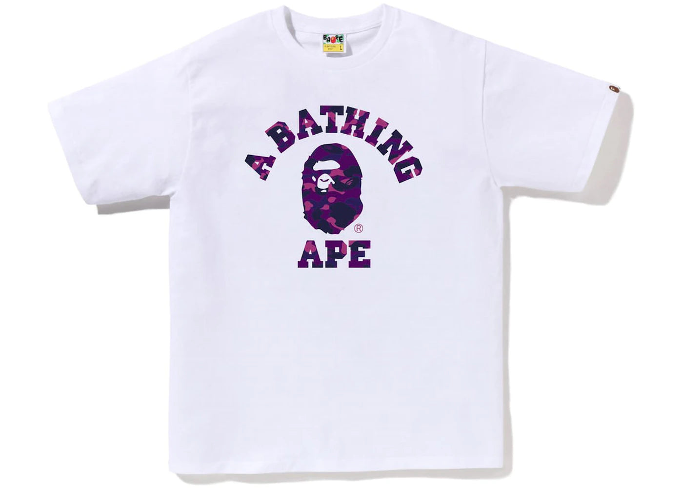 BAPE Color Camo College Tee (SS23) White Purple