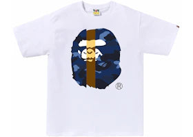 BAPE Color Camo Transform Big Ape Head Tee White/Navy