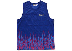 BAPE Flame Mesh Vest Blue
