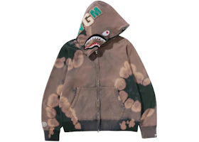 BAPE Hand Dye Shark Full Zip Hoodie Green