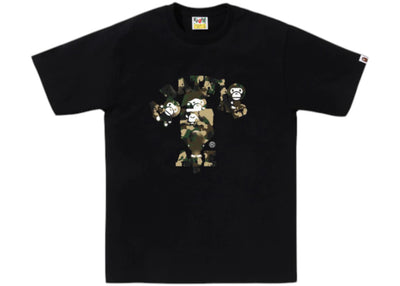BAPE Map Camo College Milo Tee Black/Green