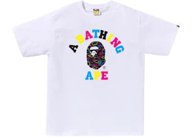 BAPE Neon Camo College Tee White