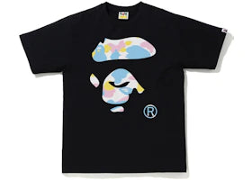 BAPE New Multi Camo Ape Face Tee Black