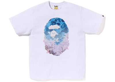 BAPE Sakura Photo Ape Head Tee (SS23) White