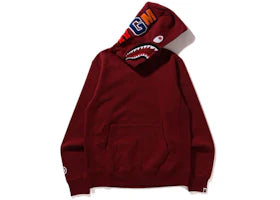 BAPE Shark Pullover Hoodie Burgundy