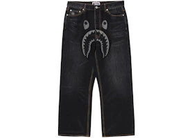 BAPE Shark Relaxed Fit Denim Pants Indigo