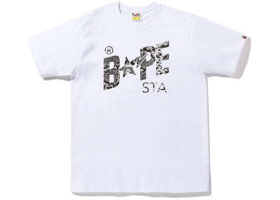 BAPE Snake Bape Sta Logo Tee White Grey
