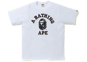 BAPE Space Camo Print College Tee White