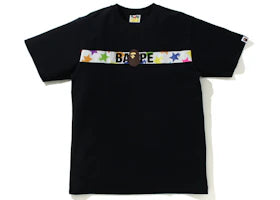 BAPE Sta Pattern Tape Ape Head Tee Black
