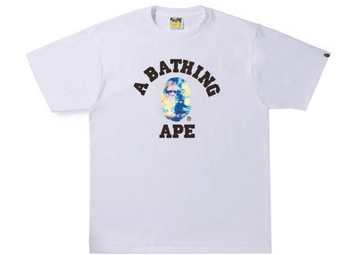 BAPE Tie Dye College Tee White/Multi