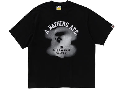 BAPE Water Print College Logo Relaxed Fit Tee Black