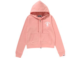 BAPE Women's College Zip Hoodie Pink