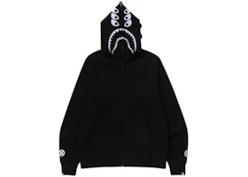 BAPE x Bounty Hunter Mad Shark Full Zip Hoodie Black