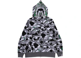BAPE x Hidden NY Sta Camo Tiger Full Zip Hoodie Grey