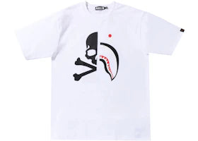 BAPE x MMJ Half Shark Tee White