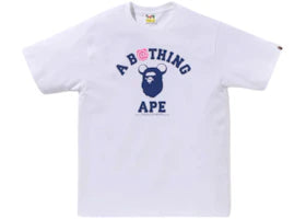 BAPE x Medicom Toy Be@R College Tee White