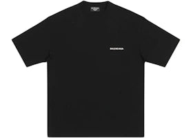 Balenciaga Logo Medium Fit T-shirt Black