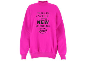 Balenciaga This Is Not Logo Sweatshirt Pink