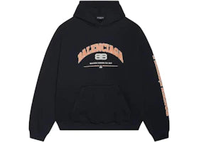 Balenciaga Wide Fit Hoodie Black/Orange/White