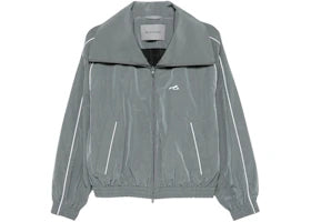 Balenciaga Women's High Collar Tracksuit Jacket Elephant Grey