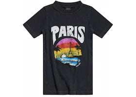 Balenciaga Women's Paris Tropical T-shirt Fitted Black/White