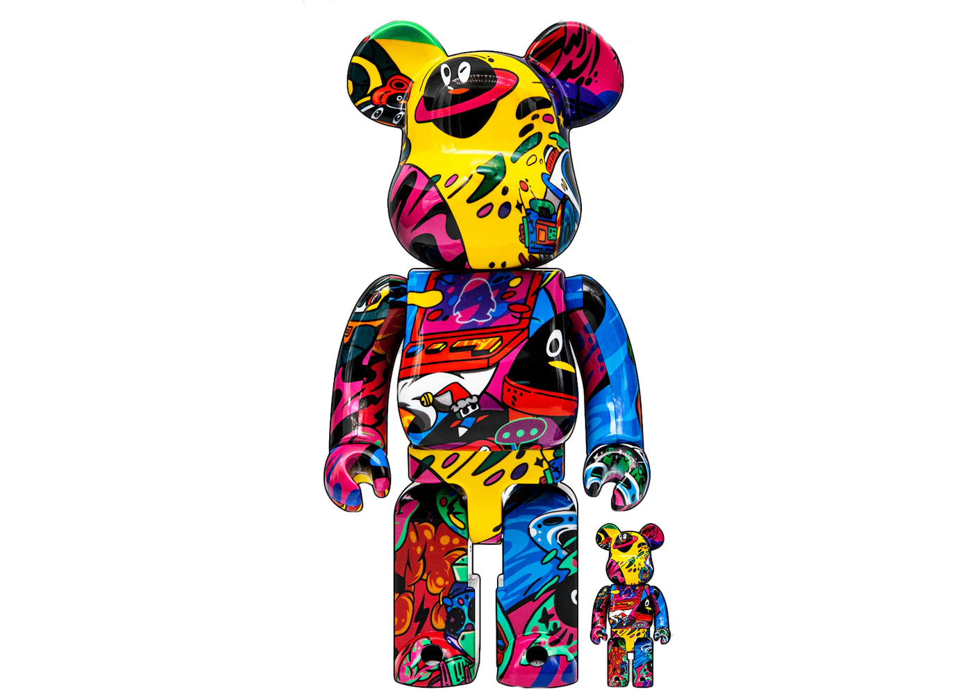 Bearbrick QQ 21st Anniversary Limited Edition Cool Lab 100% & 400% Set sneakers - authentic Bearbrick shoes