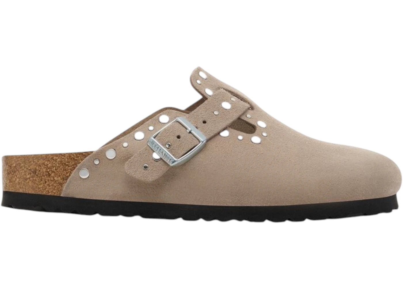 Birkenstock Boston Rivets Suede Leather Taupe