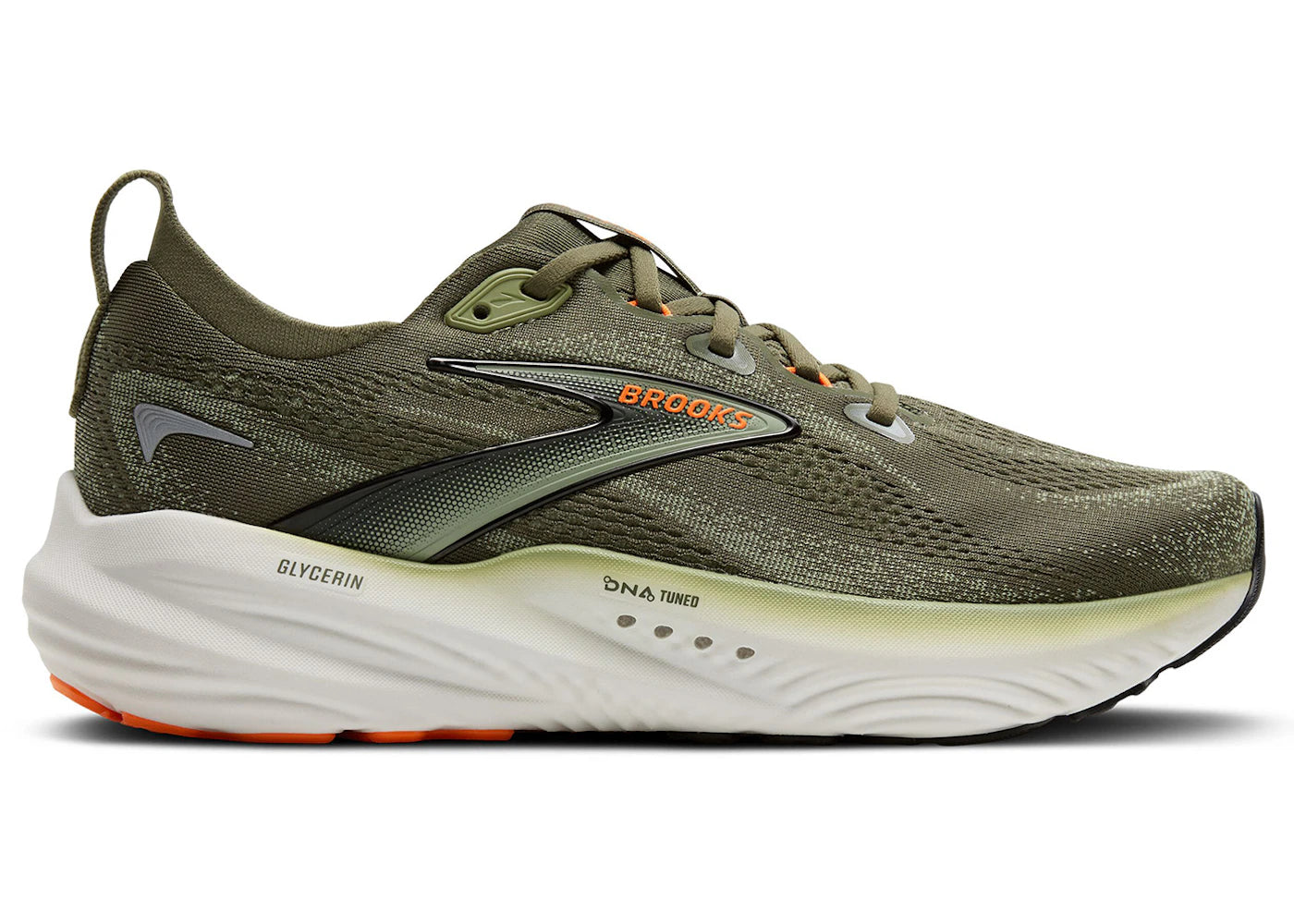 Brooks Glycerin 22 Dusty Olive Tea Orange