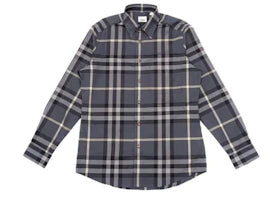 Burberry Check Cotton Shirt Grey/White