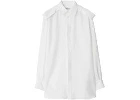 Burberry Shoulder Button Silk Shirt Grain