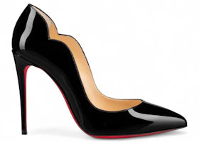 Christian Louboutin Hot Chick 100mm Décolleté Pump Black Patent Calf Leather (Women's)