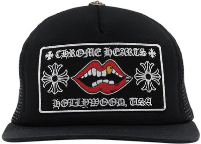 Chrome Hearts Chomper Hollywood Trucker Cap Schwarz/Schwarz