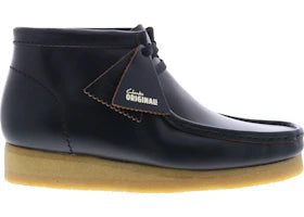 Clarks Originals Wallabee Boot Black Smooth Leather