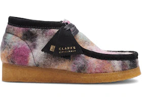 Clarks Originals Wallabee Boot Black Wool Combi Canvas (Women's)