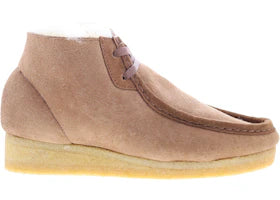 Clarks Originals Wallabee Boot Tan Lined Leather (Women's)