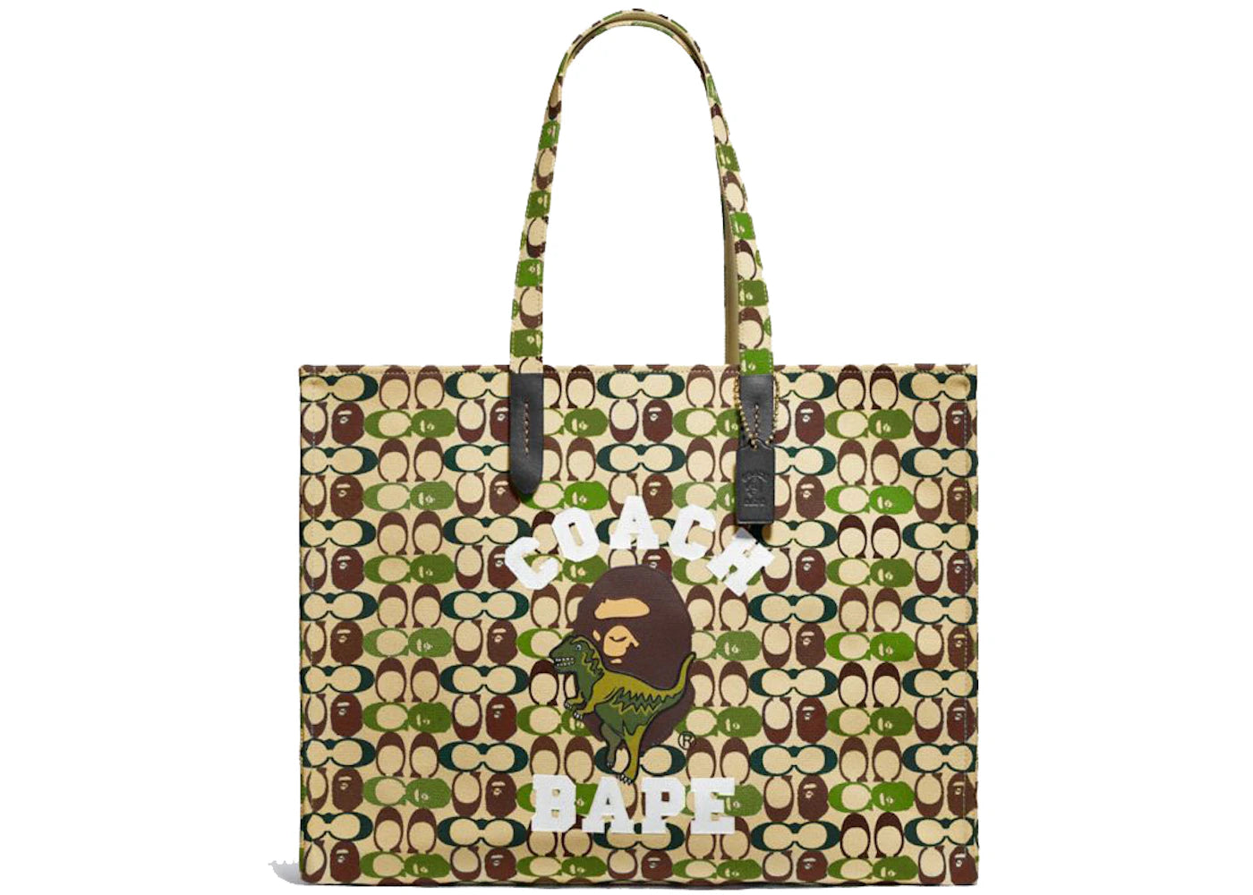 Coach x Bape Tote 47 Signature Canvas With Ape Head Black Copper/Camo Multi sneakers - authentic Coach shoes