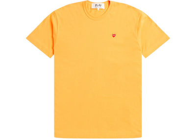 Comme des Garcons PLAY Heart Logo Tee Yellow