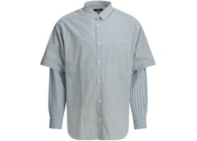 Comme des Garcons Striped Casual Shirt Light Blue