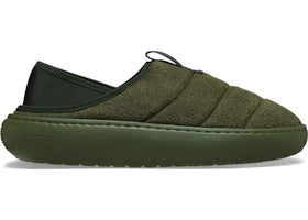 Crocs Classic Vegan Suede Moc Army Green