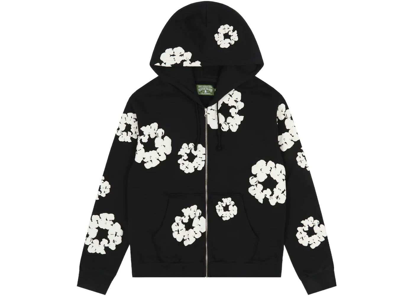 Denim Tears Cotton Wreath Zip Hoodie Black